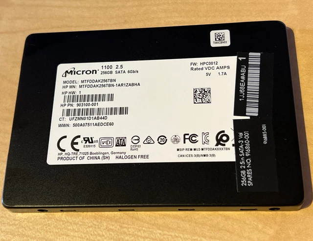 Micron 1100 2.5 SATA SSD MTFDDAK2T0TBN 2TB 6Gb/s Solid State Drive - A Grade 64 Micron 1100 2.5 SATA SSD MTFDDAK2T0TBN 2TB 6Gb/s Solid State Drive - A Grade 64