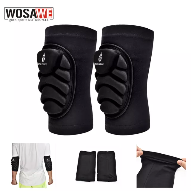 WOSAWE Adults Elbow Pads Protector Brace Arm Guard MMA Gym Padded Support Guards