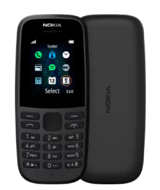 New Nokia 105 Dual Sim Free Unlocked Phone  4th Edition Black