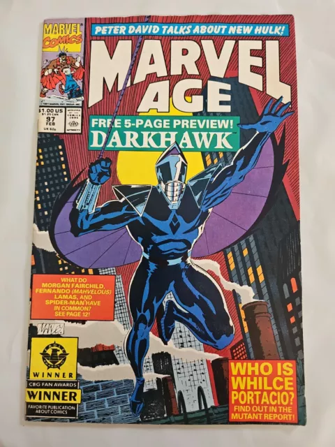 Marvel Age #97 Marvel Comics (1991) 1st Darkhawk 5 Page Preview