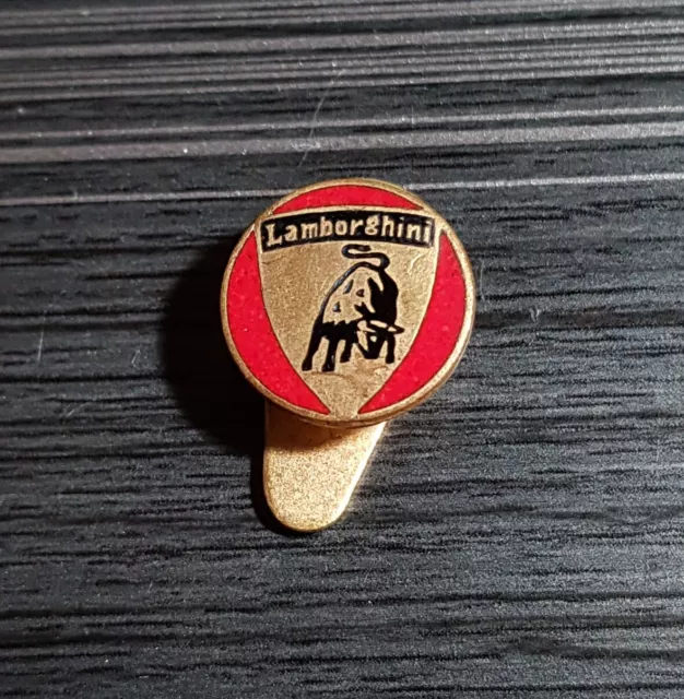 Lamborghini Knopf emailliert 70er Jahre "Messe Genf" ALT+ORIGINAL - Maße 12mm