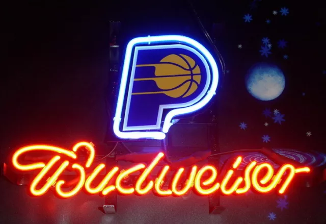 Indiana Pacers 14"x10" Neon Light Lamp Sign Man Cave Beer Bar Wall Decor