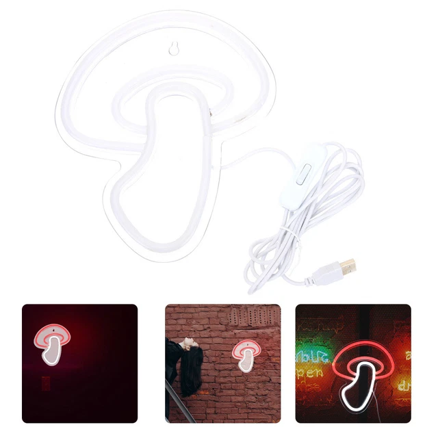 4 COUNT WEDDING Signs Led Wall Decor Mushroom Pattern Decorative Light