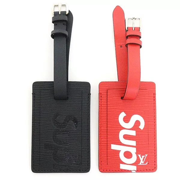 LOUIS VUITTON × Supreme Collaboration Epi Leather Name Tag Red