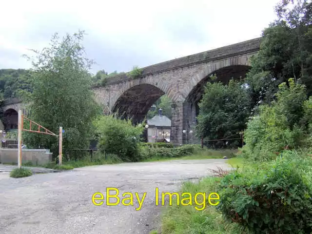 Photo 6x4 Todmorden - Railway Viaduct over Burnley Road, etc A view of th c2007