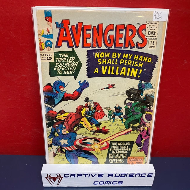 Avengers, The Vol. 1 #15 - Death of Zemo - Poor, Missing 1st Wrap, Affects Story