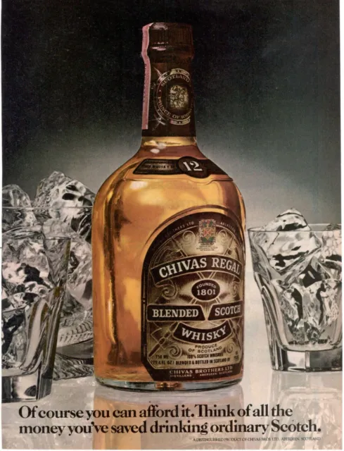 Chivas Regal Blended Scotch Whisky Advertising 1 Page Original 1981 3rf