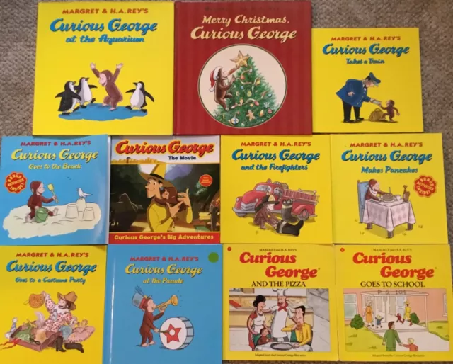 Curious George by Margaret and H.A Reys Lot of 11 Books Monkey Christmas