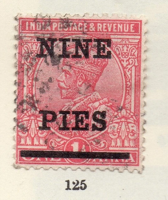 India 1911 Early Issue Fine Used 9p. Surcharged NW-256544
