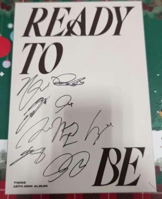 TWICE 12th Mini Album Ready To Be ALL MEMBER Autographed Signed Promo