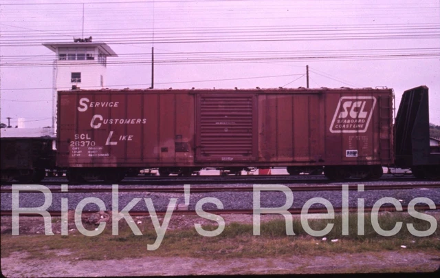 Duplicate Slide SCL #26370 Boxcar Seaboard Coast Line Rocky Mount NC Tower