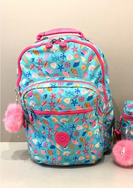 Kipling SEOUL Large 15”Laptop Backpack Seashell Bright NEW