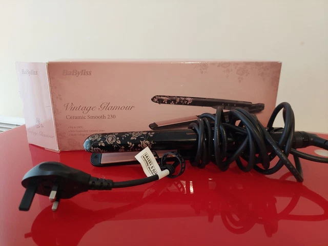 BABYLISS VINTAGE GLAMOUR Ceramic Smooth 230 Hair Straightener Black 2067DU 24.70 PicClick UK