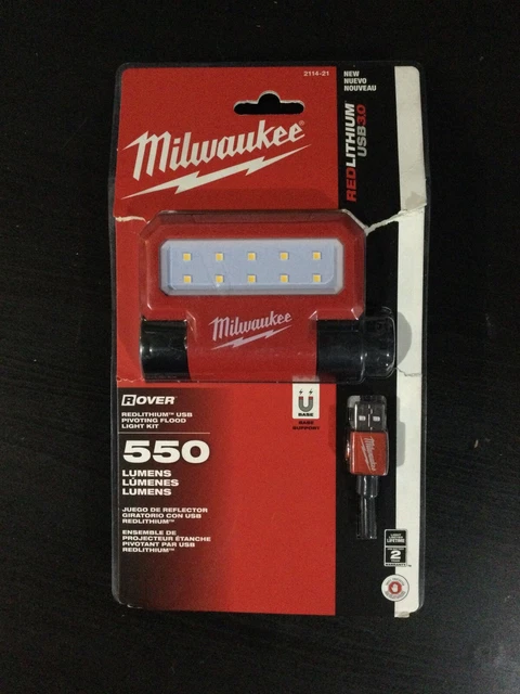 Luz de inundación giratoria plegable recargable Milwaukee 2114-21 LED REDLITHIUM USB