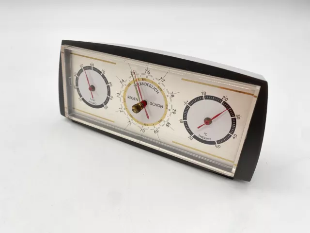 Wetterstation Kunststoff 1960Er Jahre Grau Vintage Germany