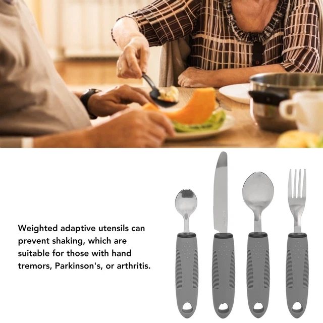 4Pcs Adaptive Utensilien Weighted Non Slip Gummigriff Für Handtremors FSK
