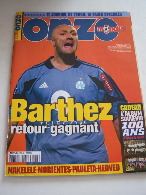 MAGAZINE ONZE MONDIAL MAI 1992 COMPLET FICHES POSTER -football EUR 4,00 - FR