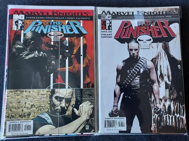 Punisher #1-37 (Marvel Knights 01-03) :Complete Series: Ennis : VF, Some NM