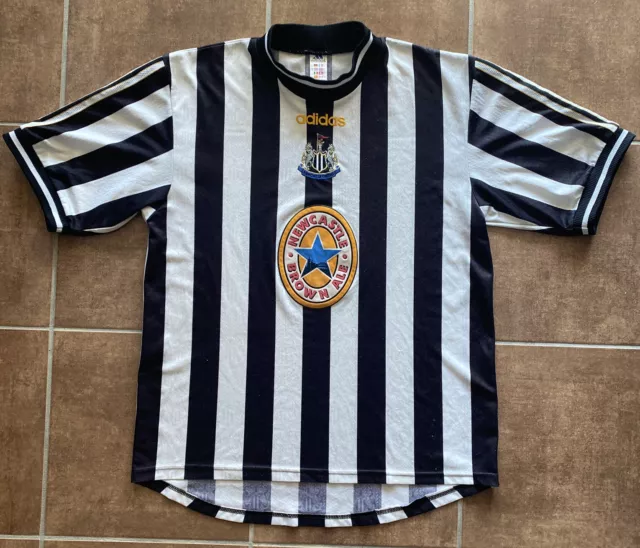 MAILLOT NEWCASTLE UNITED XL Adidas 1998 Original Football Shirt Vintage Shearer