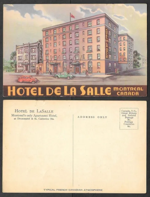 Old Canada Postcard - Montreal, Quebec - Hotel de LaSalle