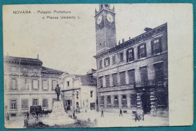 Novara  Palazzo Prefettura E Piazza Umberto I  Scritta F.p.