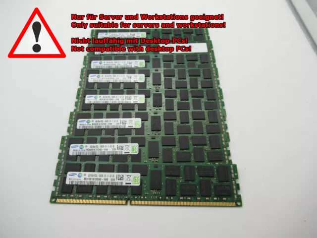 Samsung 64GB (8x8GB) M393B1K70DH0-YH9 2Rx4 PC3-10600R DDR3 RAM Reg ECC Serveur