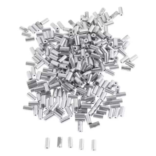 100x Solid Fishing Aluminium Crimp Sleeves Fishing Tackle Accessories