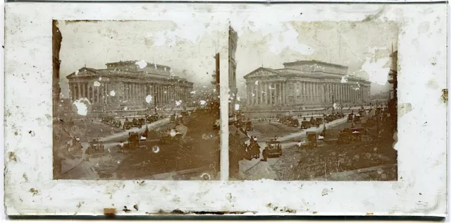 Liverpool England St. George's Hall 1850s Glass Stereoview Photo