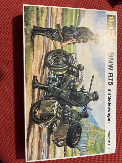 Maquette Revell 1/9 BMW R75 Avec Side-car - Réf 03070, Style Indiana Jones