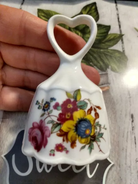 Old Bell With Heart Shape Handle Genuine Bone China