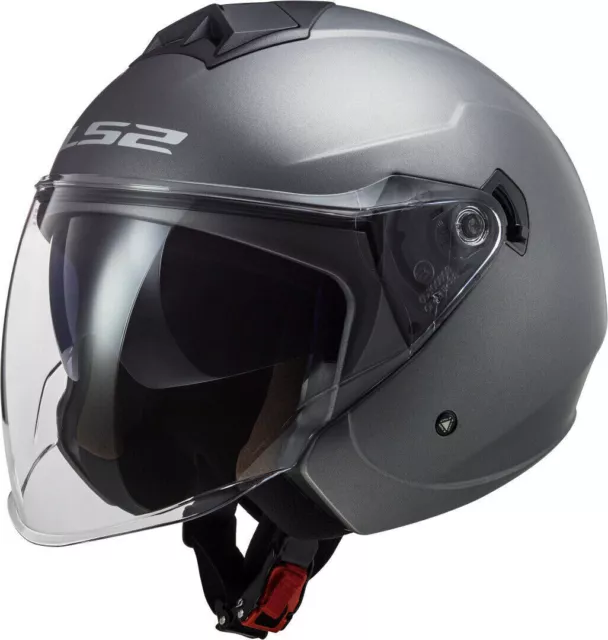 Casco Of573 Ls2 Twister 2 Doppia Visiera Matt Titanium Opaco Omologato