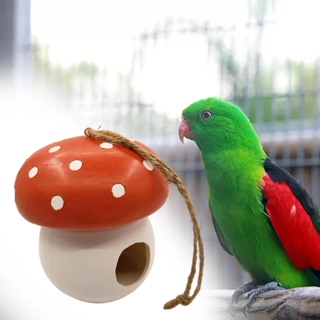 Handmade Mushroom Bird Nest Tree Pendant Waterproof for Yard Outdoor Outside