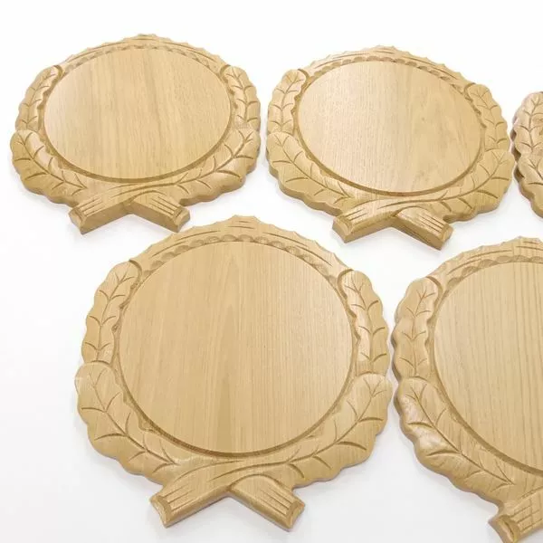 5 Pieza Keilerschilder Tallado Roble Claro Af 19 CM Tablero Keiler Gewaffbrett 2