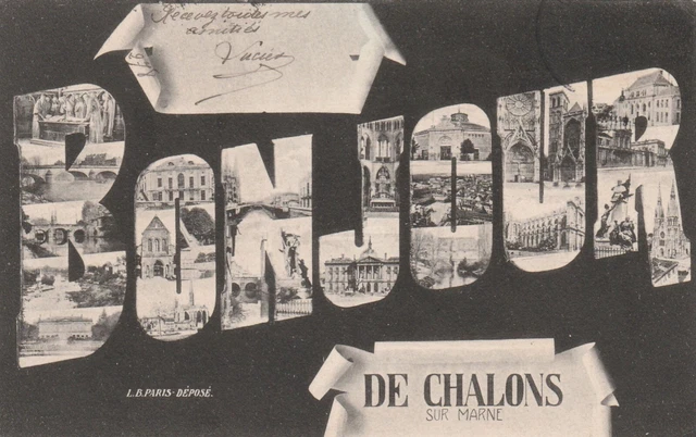 CPA 51 Bonjour de CHALONS sur MARNE Carte Multivue