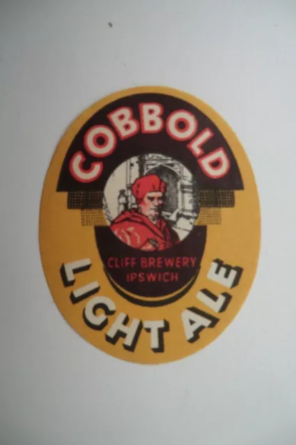 Neuwertig Cobbold Ipswich Light Ale Brauerei Bierflasche Etikett