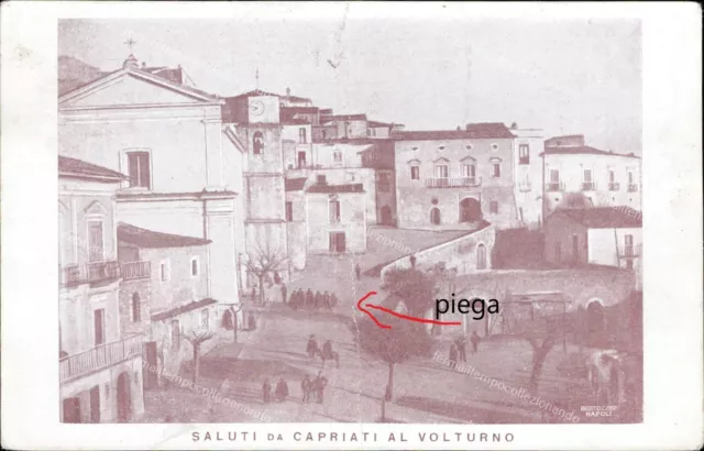 ao538 cartolina saluti da capriati al volturno 1915 provincia di caserta