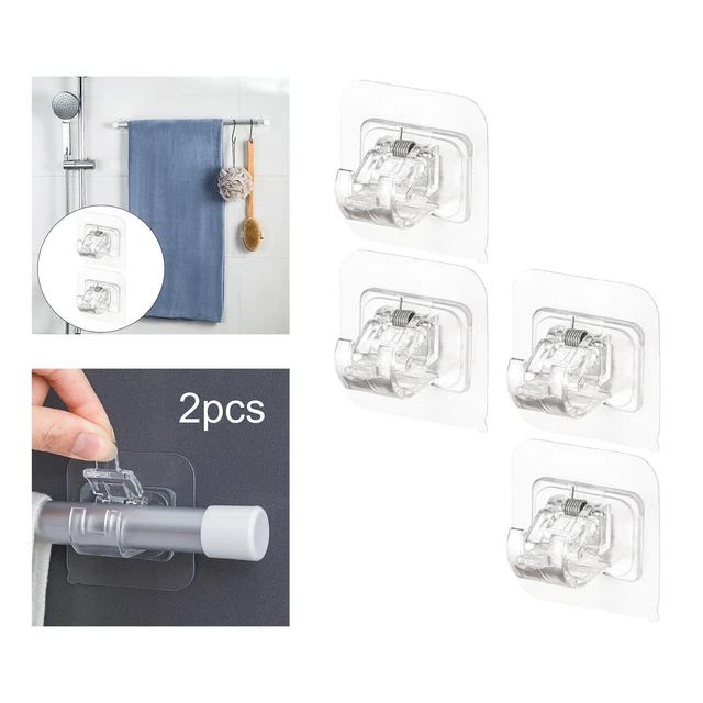 2x 2 Pieces  Wall Hooks Drapery  Fixings,Nail  Ing Curtain Rod Holder Hooks for