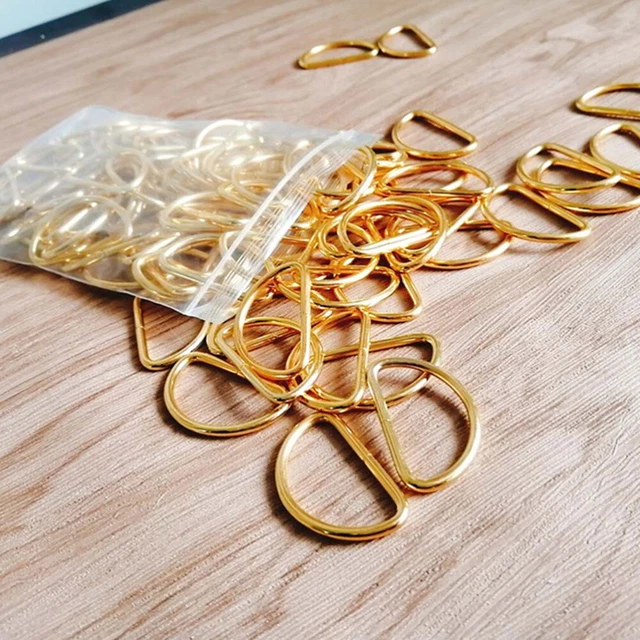 20 PIEZAS Hebilla de anillo en D semicircular Hebilla de anillo en D artesanía artículos de cuero acero