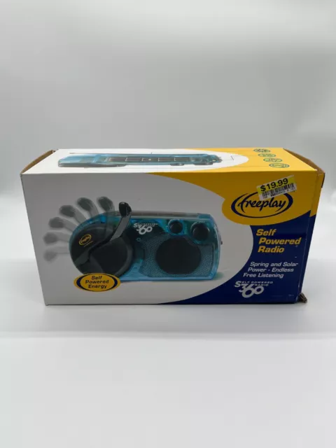 Freeplay Self Powered Emergency Windup Solar Radio NEW UNUSED Clear Blue S360 Freeplay Self Powered Emergency Windup Solar Radio NEW UNUSED Clear Blue S360