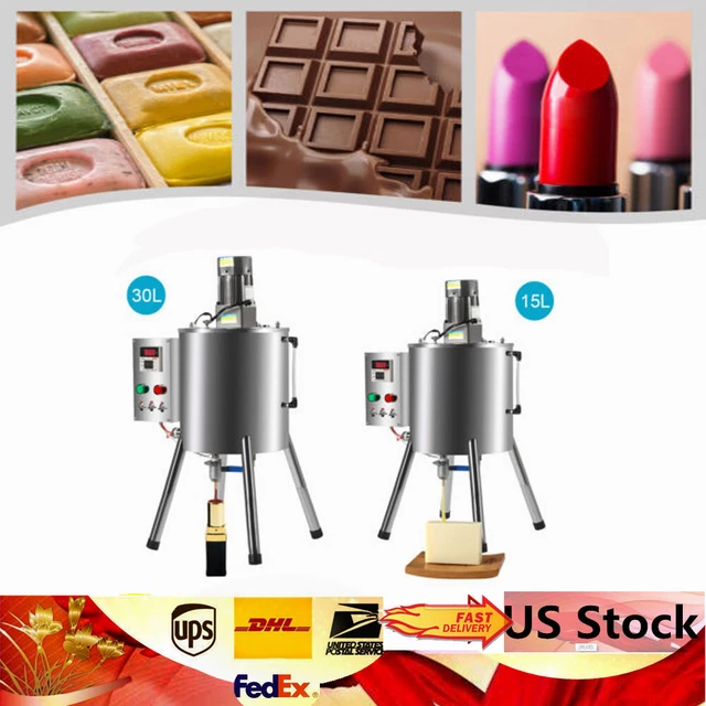 30 / 15 Liter Lipstick Paste Filler Heating Mixing Filling Machine Stirring Tank