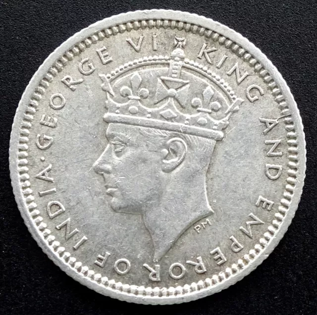 1941 Malaya (Malaysia): 5 Cents, George VI, .750 Silver, 1.36g, KM#3