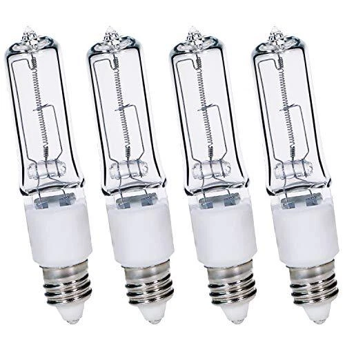 Halogen JDE11 120v 100W - Feit T4 E11 Mini-Candelabra Base Light Bulb - Warm