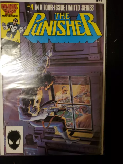 The Punisher #4 Comic Book Marvel Comics 1986 First Mini-Series! High Grade