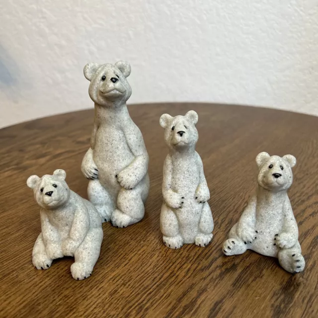 Quarry Critters Lot Of 4 Second Nature Designs Bears Figurine Friends