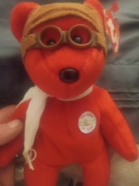 TY Beanie Babies - BEARON - Celebrating 100 Years Of Flight - 2003