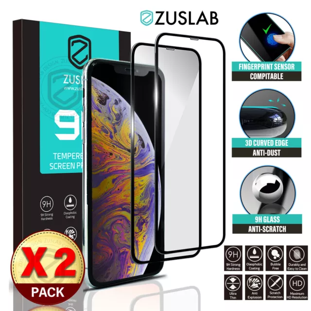 2 X iPhone 12 11 Pro Max mini FULL Tempered Glass Screen Protector for Apple