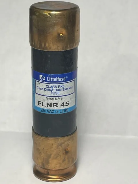 Littlelfuse FLNR-45 Amp (45A) 250V Fusetron Dual Element Time-Delay--look unused