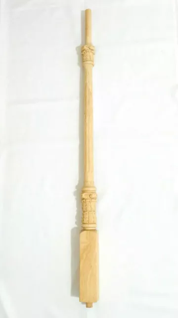 RDP-8008B Maple 37" x 2" Carving Baluster Tapered design, Carved Wooden Baluster 2