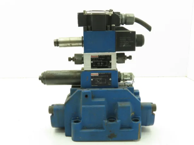 Rexroth 4WEH-22-E76/4WE6J62 Hydraulic Directional Solenoid Valve Stack 120V