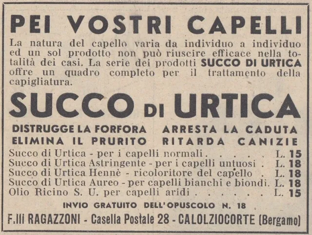 Y3732 Nettle Juice - Vintage advertising - 1937 vintage advertising